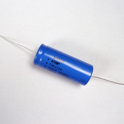 100uF/450V Sprague &quot;Atom&quot; Electrolytics Capacitor (NON-RoHS)