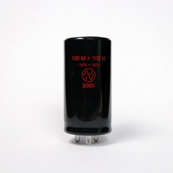 100Ufx100Uf/500V JJ Electronic Radial Capacitor (RoHS)