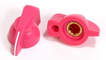 Pink Chicken Head Knob with Brass Insert